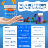 LILICARE Cod Liver Oil Gummies on a kitchen counter