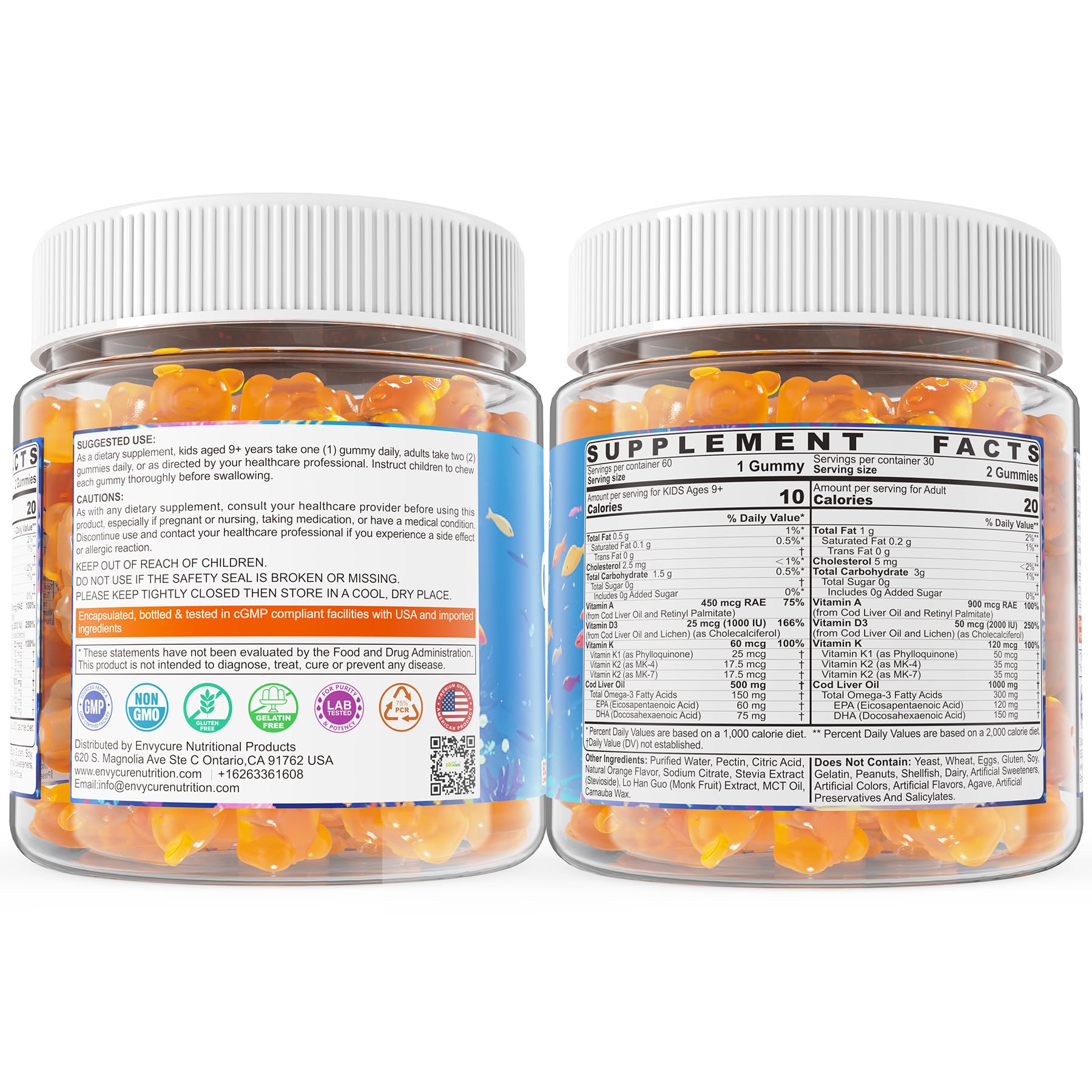 LILICARE Cod Liver Oil Gummies with a measuring spoon