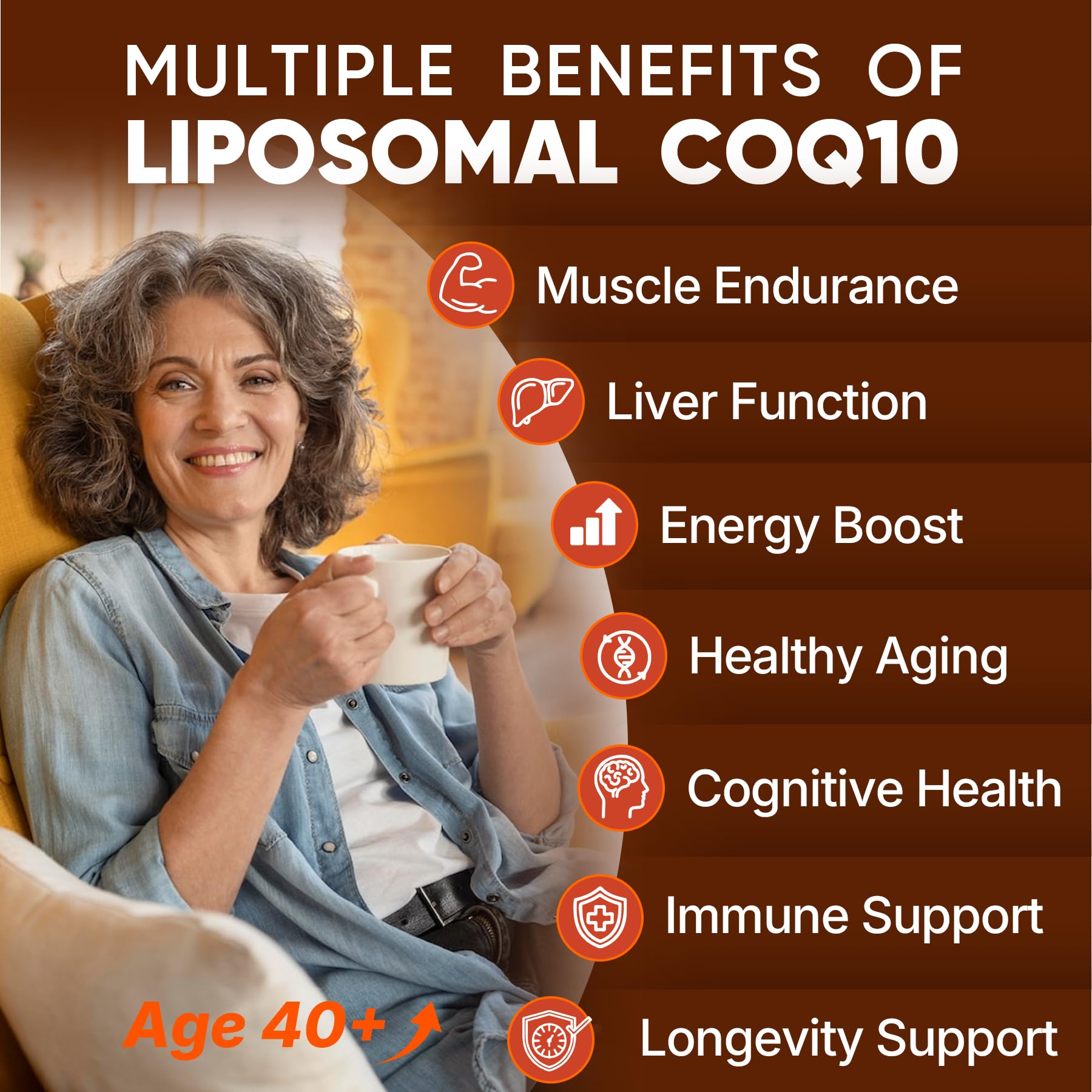 LILICARE CoQ10 softgels on a wooden table