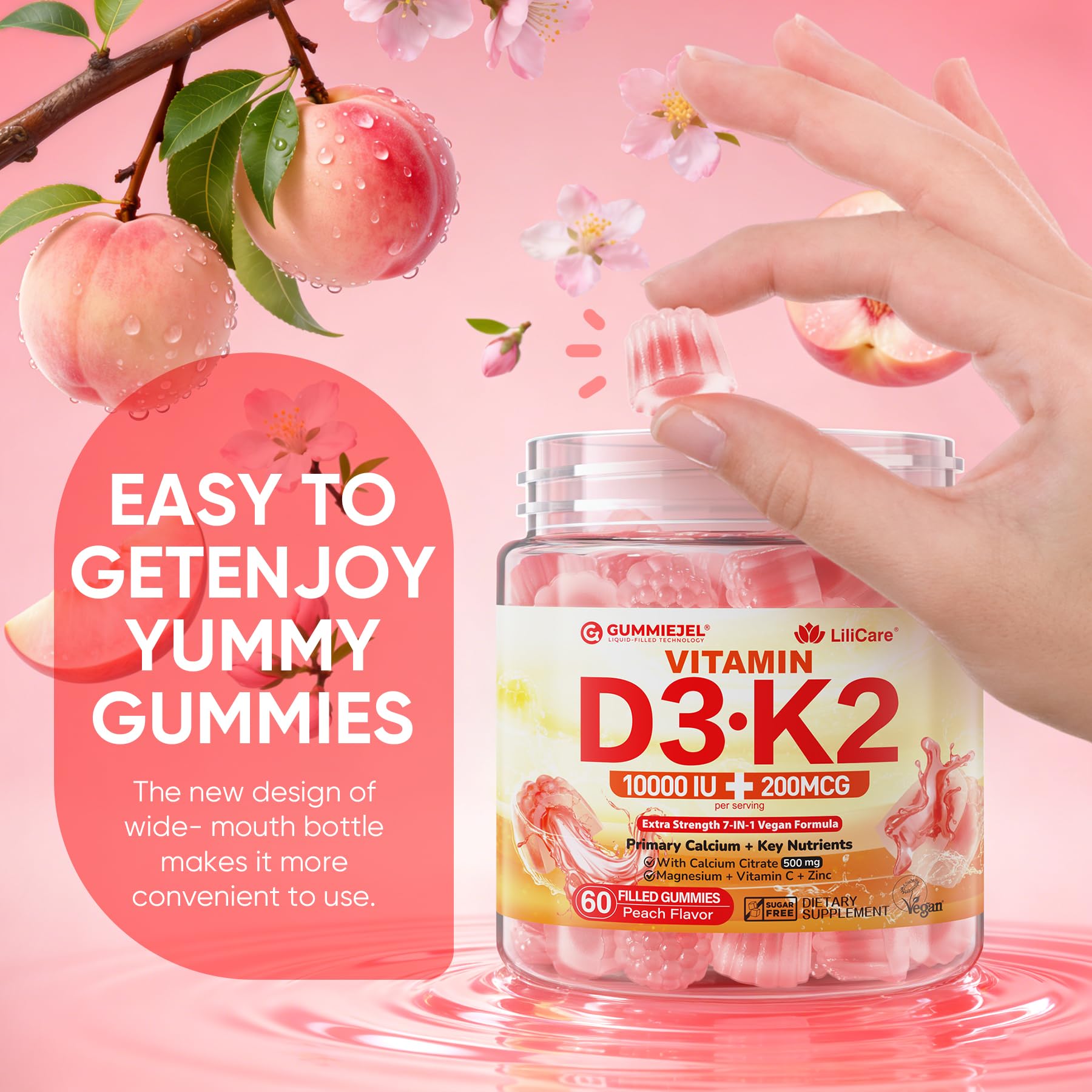 LILICARE D3K2 Gummies in hand