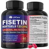 LILICARE Fisetin Softgels 1200mg front view