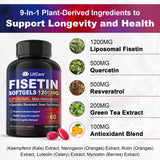LILICARE Fisetin Softgels showing the liposomal delivery system