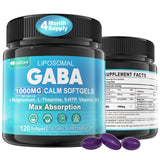 LILICARE GABA Supplement 1000mg front view of bottle