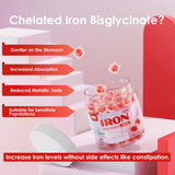 LILICARE Iron Gummies 25mg displayed with fresh beetroot