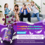 LILICARE Kids Melatonin Gummies back view with nutritional information