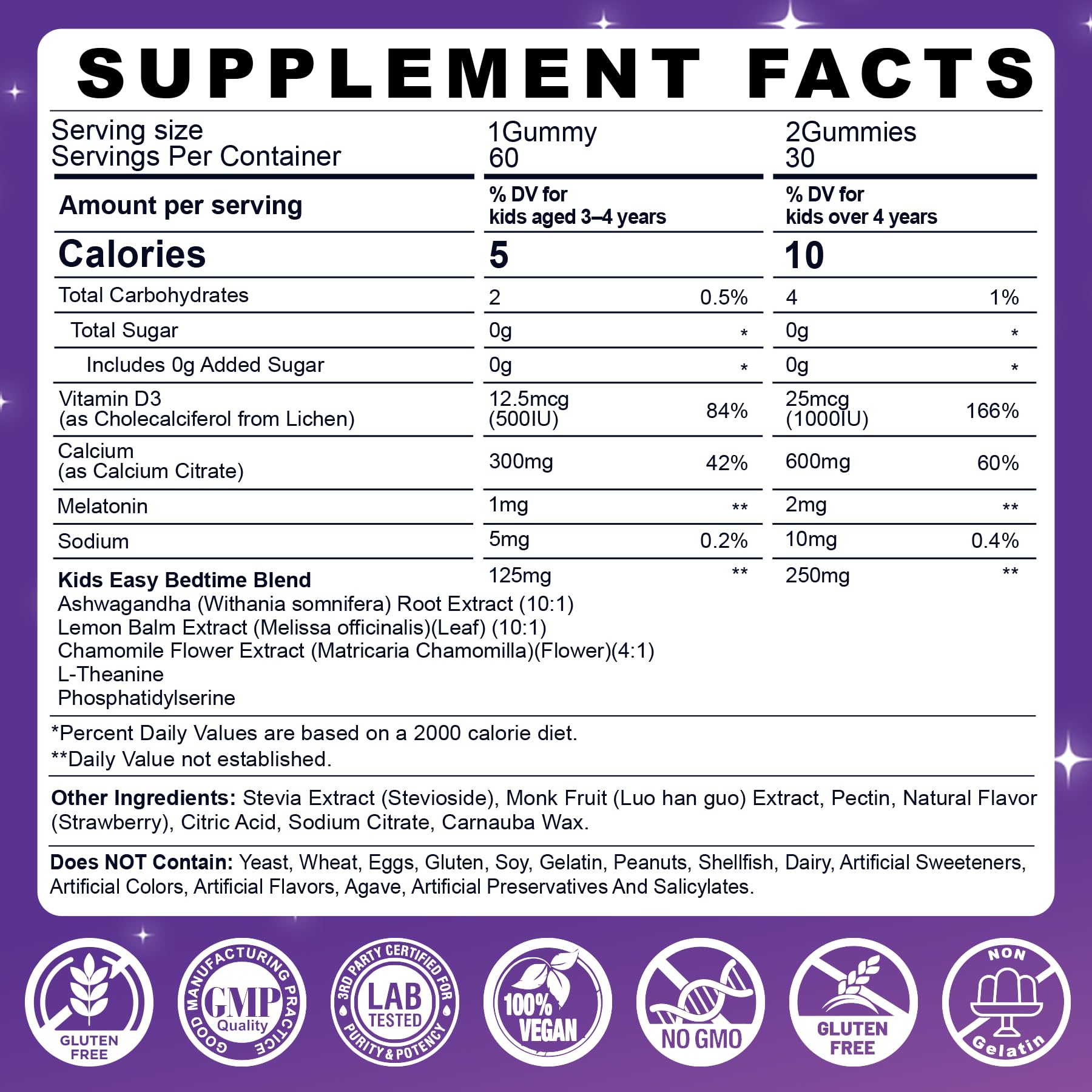 LILICARE Kids Melatonin Gummies close-up of gummies