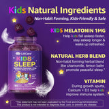 LILICARE Kids Melatonin Gummies with a glass of water
