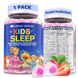 LILICARE Kids Reishi Mushroom Sleep Gummies front view, purple packaging