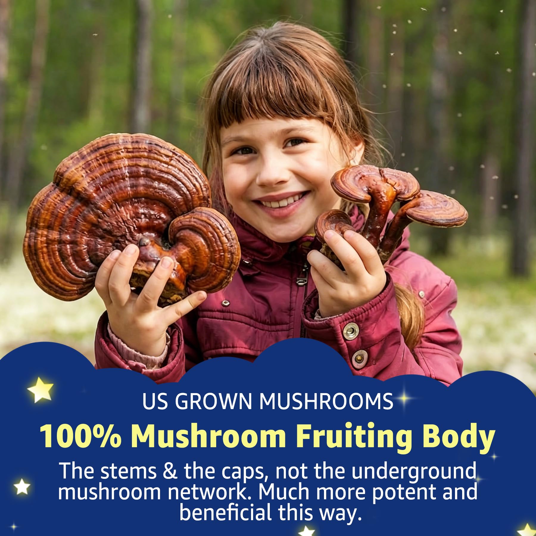 LILICARE Kids Reishi Mushroom Sleep Gummies with a child's hand reaching for them