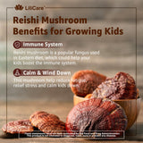 LILICARE Kids Reishi Mushroom Sleep Gummies with a measuring spoon