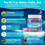 LILICARE L-Theanine Calm Gummies in a bowl with blueberries