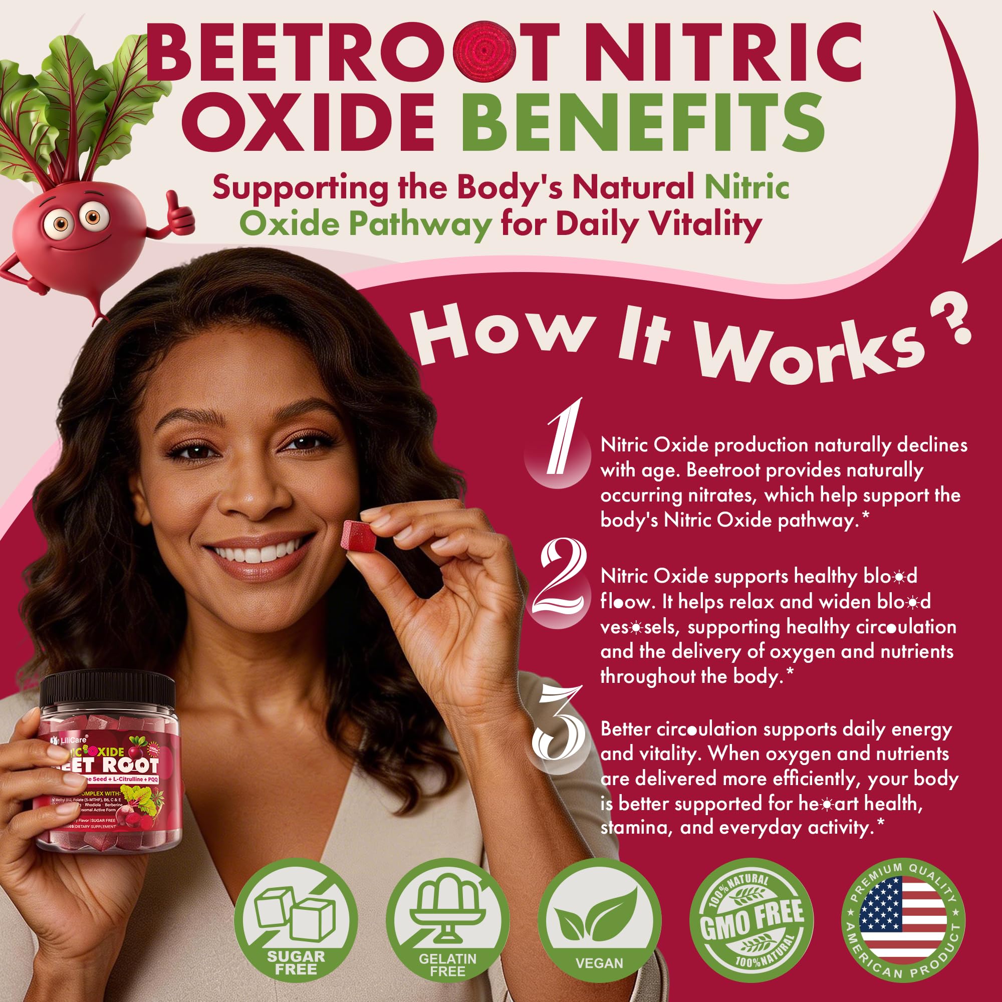 LILICARE Liposomal Beetroot Chews with fresh ingredients