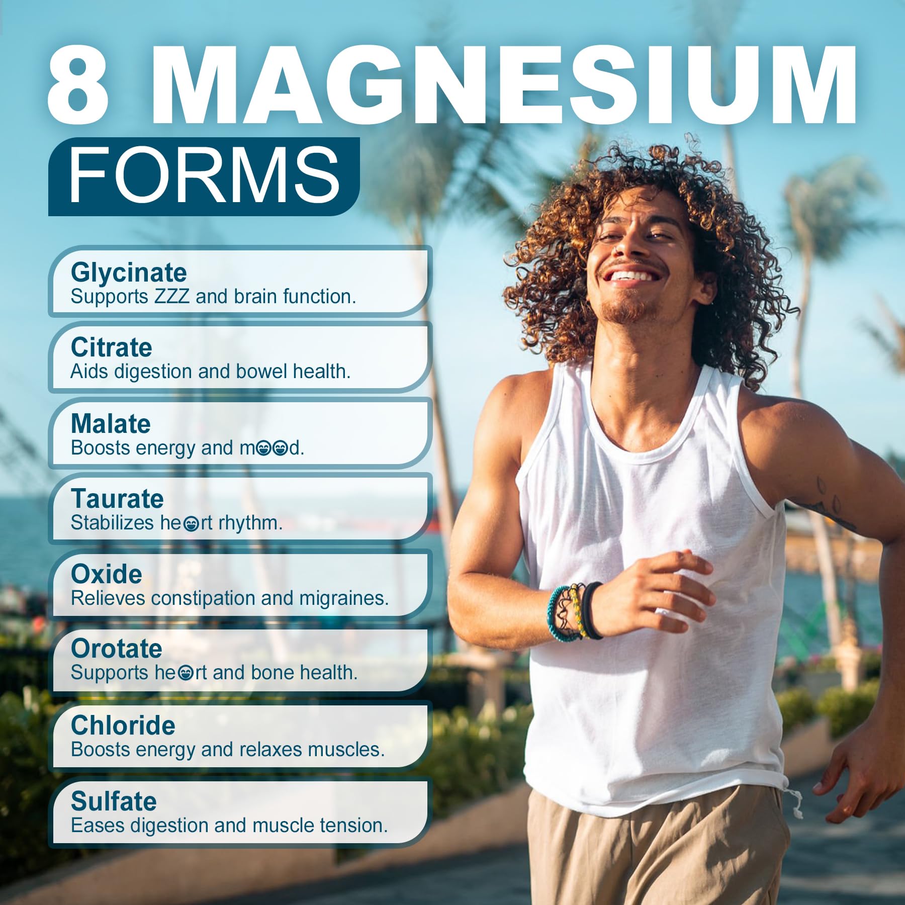 LILICARE Magnesium Gummies 400mg ingredients list on packaging