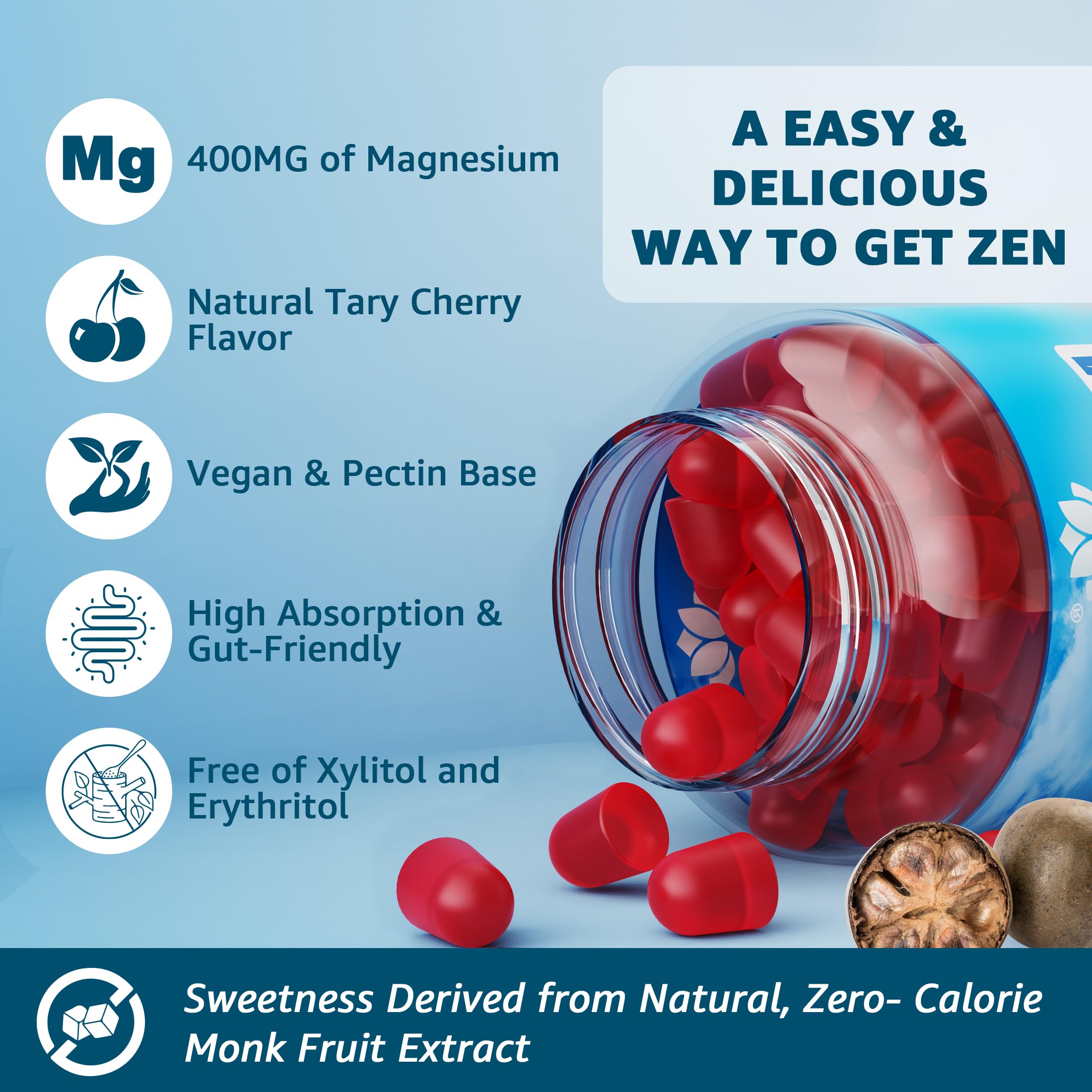LILICARE Magnesium Gummies bottle with ashwagandha