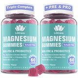 LILICARE Magnesium Gummies front view with blueberry flavour