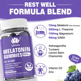 LILICARE Melatonin Gummies 10mg with Magnesium and Ashwagandha