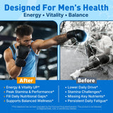 LILICARE Methylated Multivitamin for Men 50-in-1 Gummies natural pineapple flavour