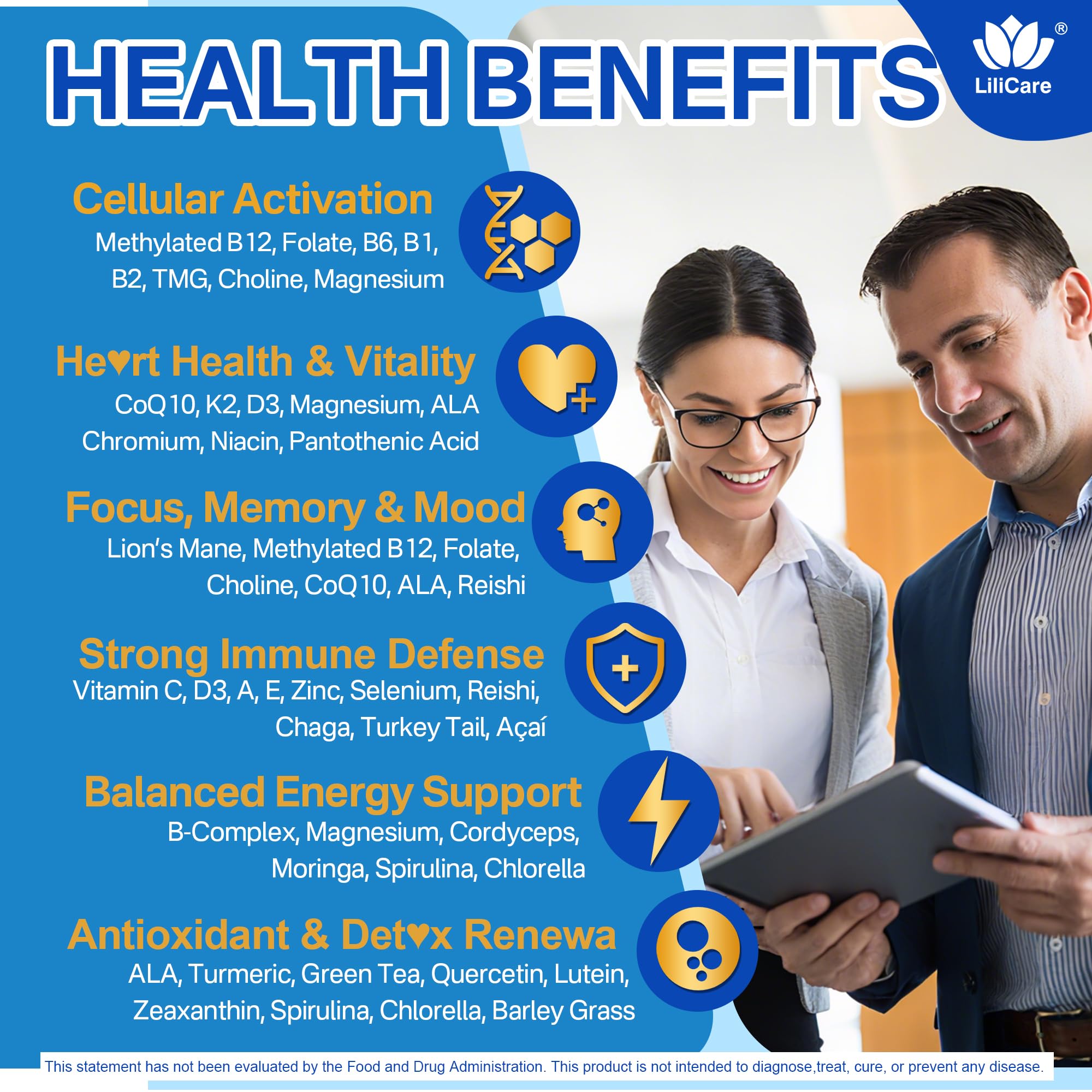 LILICARE Methylated Multivitamin Gummies on a kitchen counter
