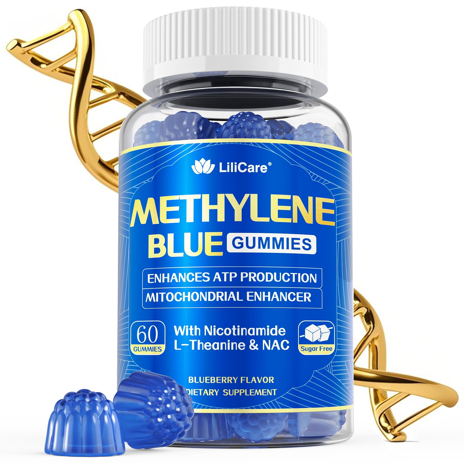LILICARE Methylene Blue Gummies bottle front view