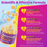 LILICARE Methylfolate Gummies in a hand for size comparison
