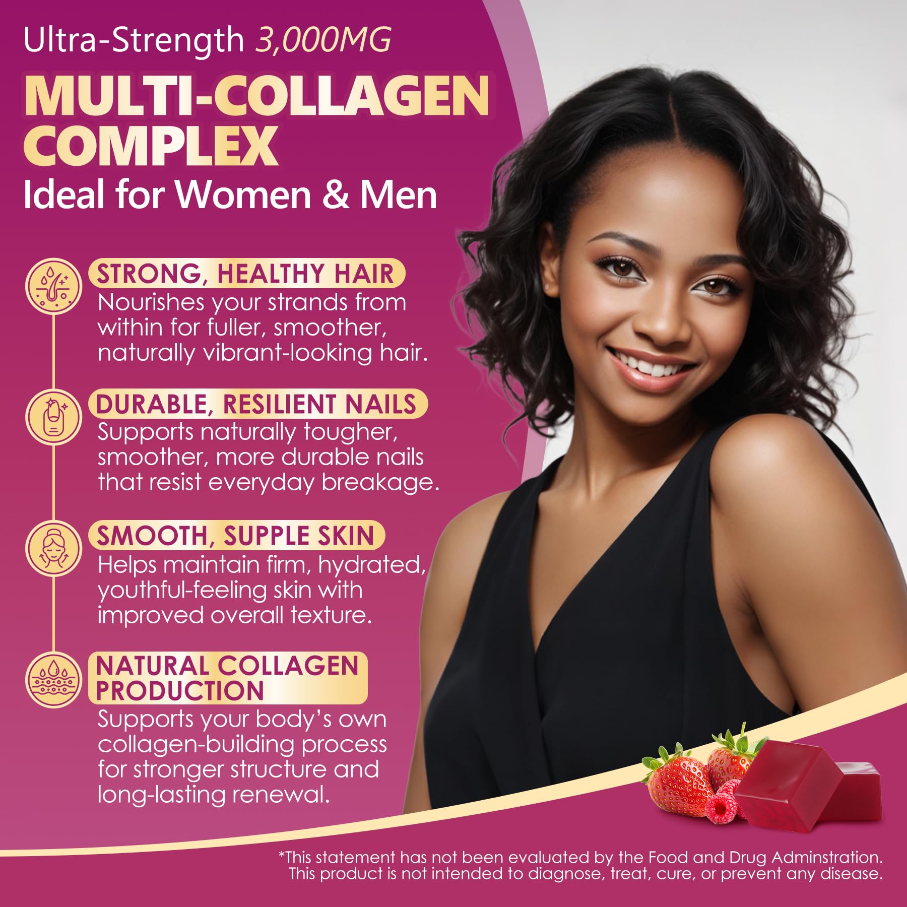 LILICARE Multi-Collagen Soft Chews close-up of soft chew texture