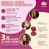 LILICARE Multi-Collagen Soft Chews ingredients list on packaging