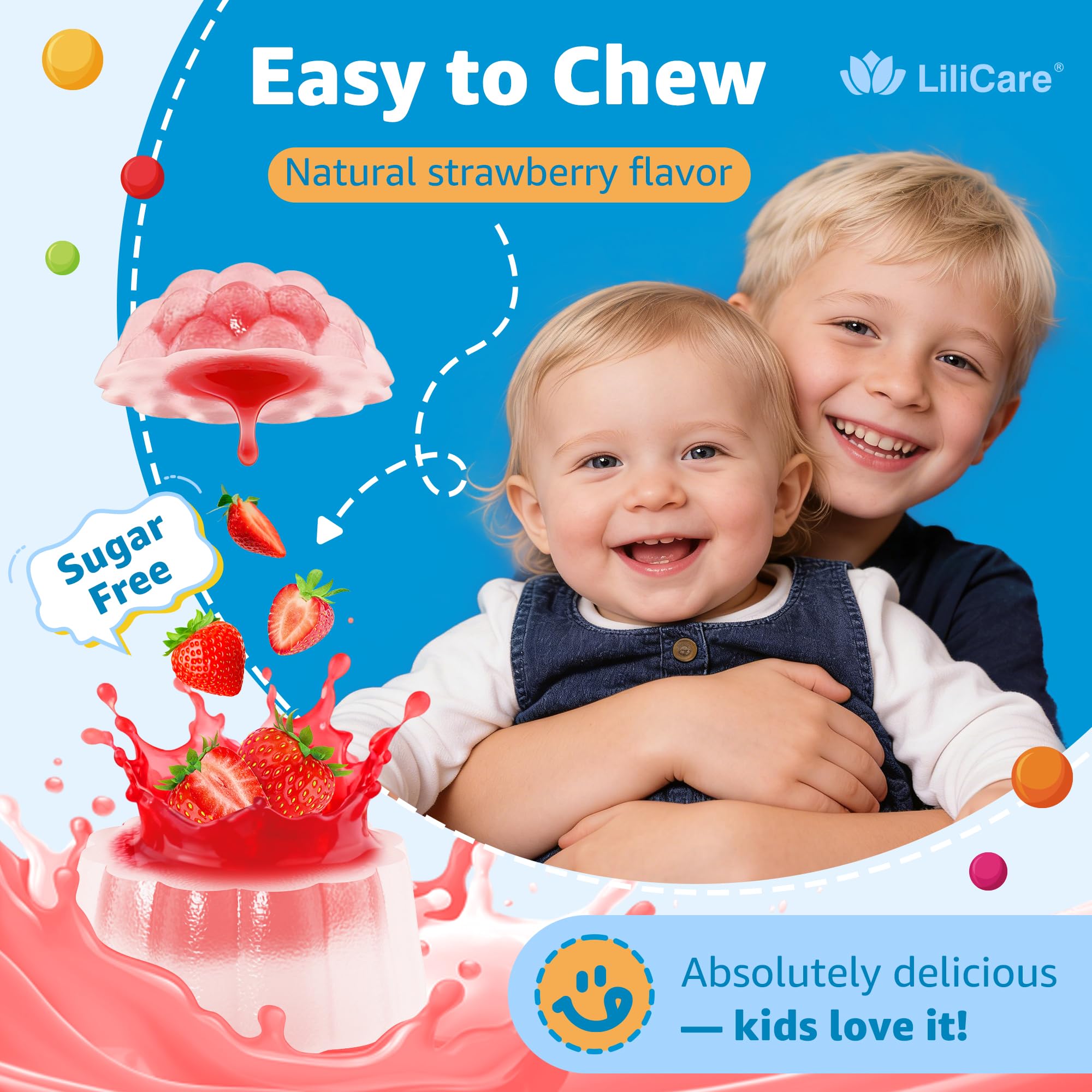 LILICARE Multivitamin Gummies with a measuring spoon