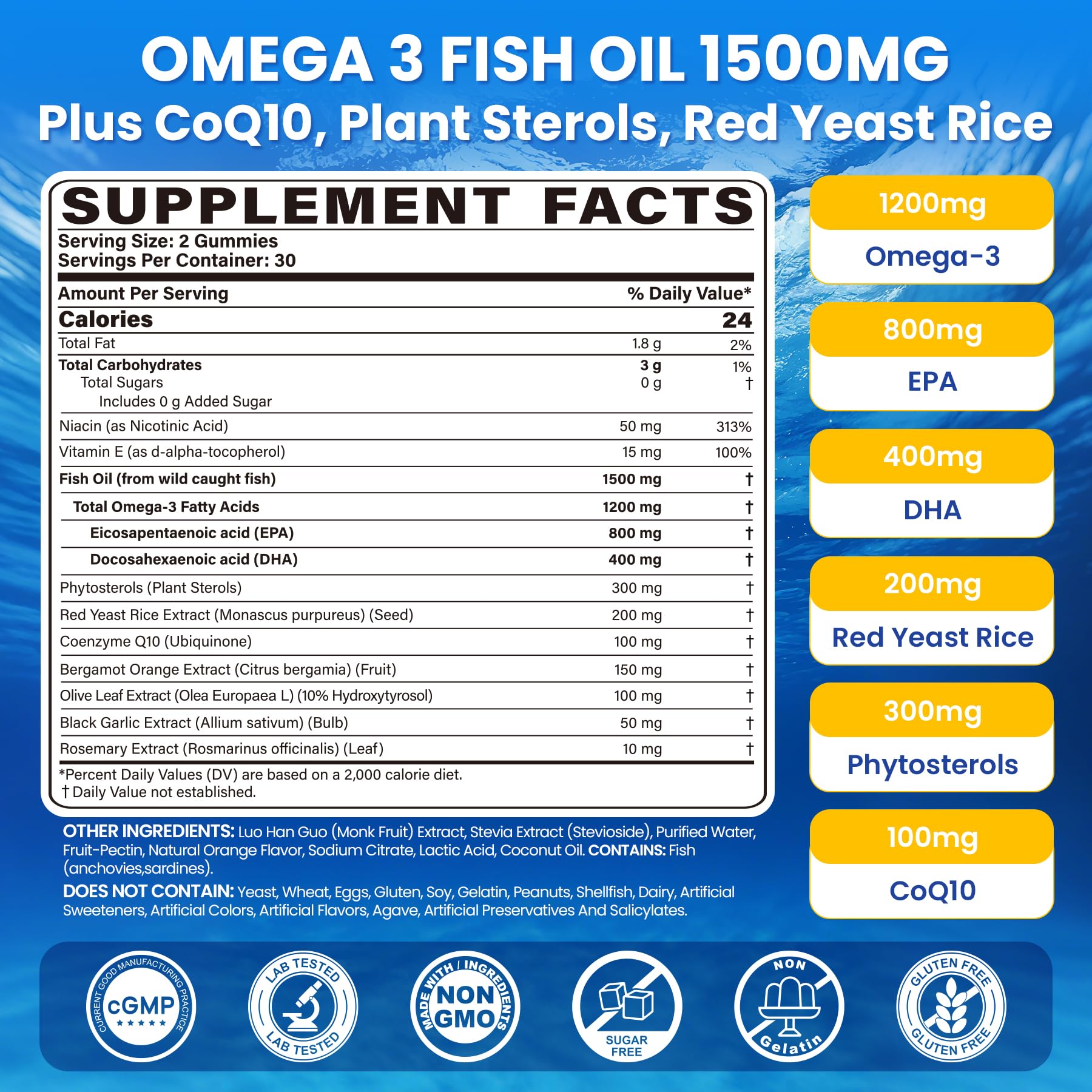 LILICARE Omega-3 Fish Oil Gummies close-up of gummies