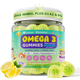 LILICARE Omega-3 Gummies for Kids front view with lemon flavour