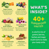 LILICARE Spirulina Supergreen Soft Chews with ingredients displayed