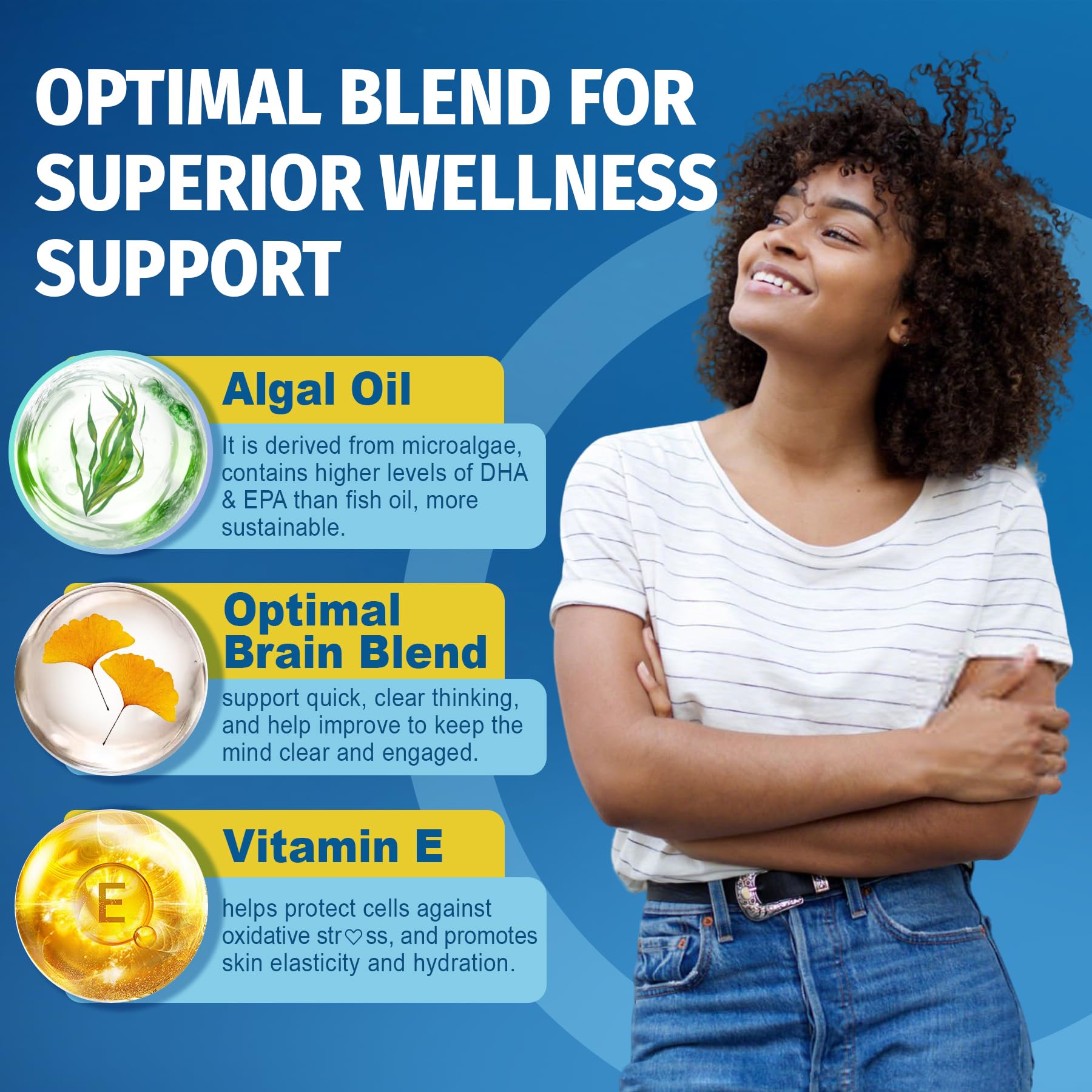 LILICARE Vegan Omega-3 Algae Oil 1200mg softgels in hand