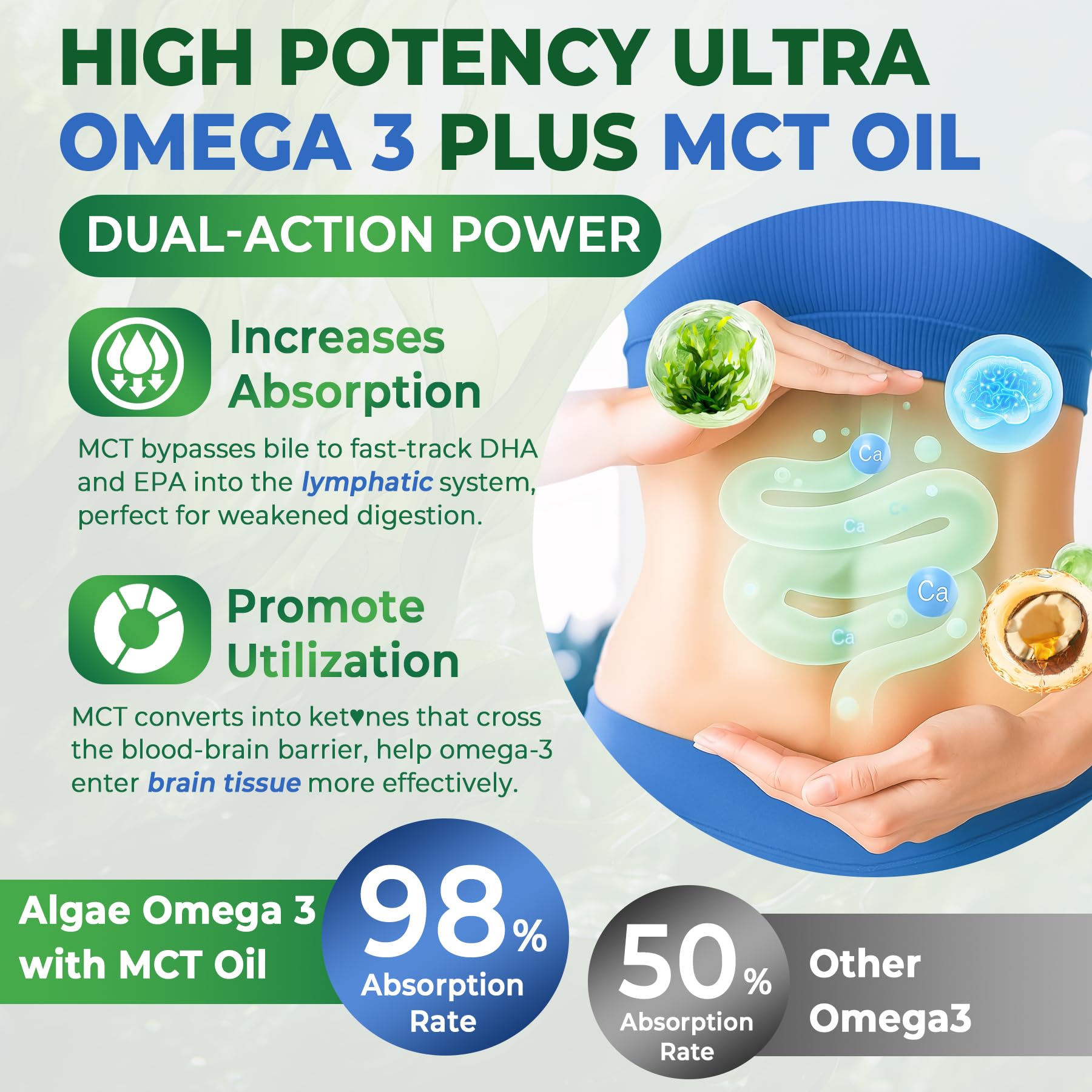 LILICARE Vegan Omega-3 Algae Oil Supplement ingredients list