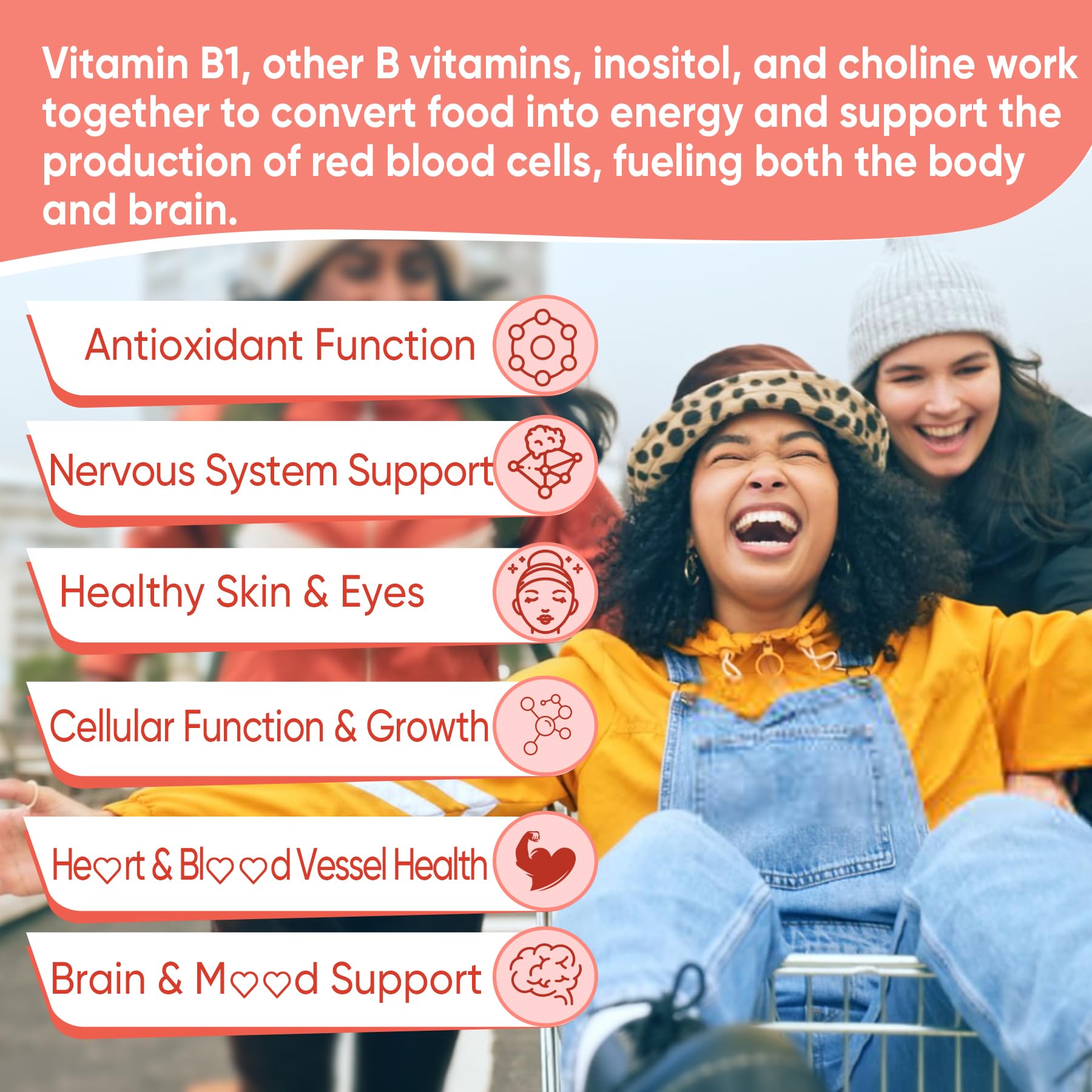 LILICARE Vitamin B1 Gummies with nutritional information
