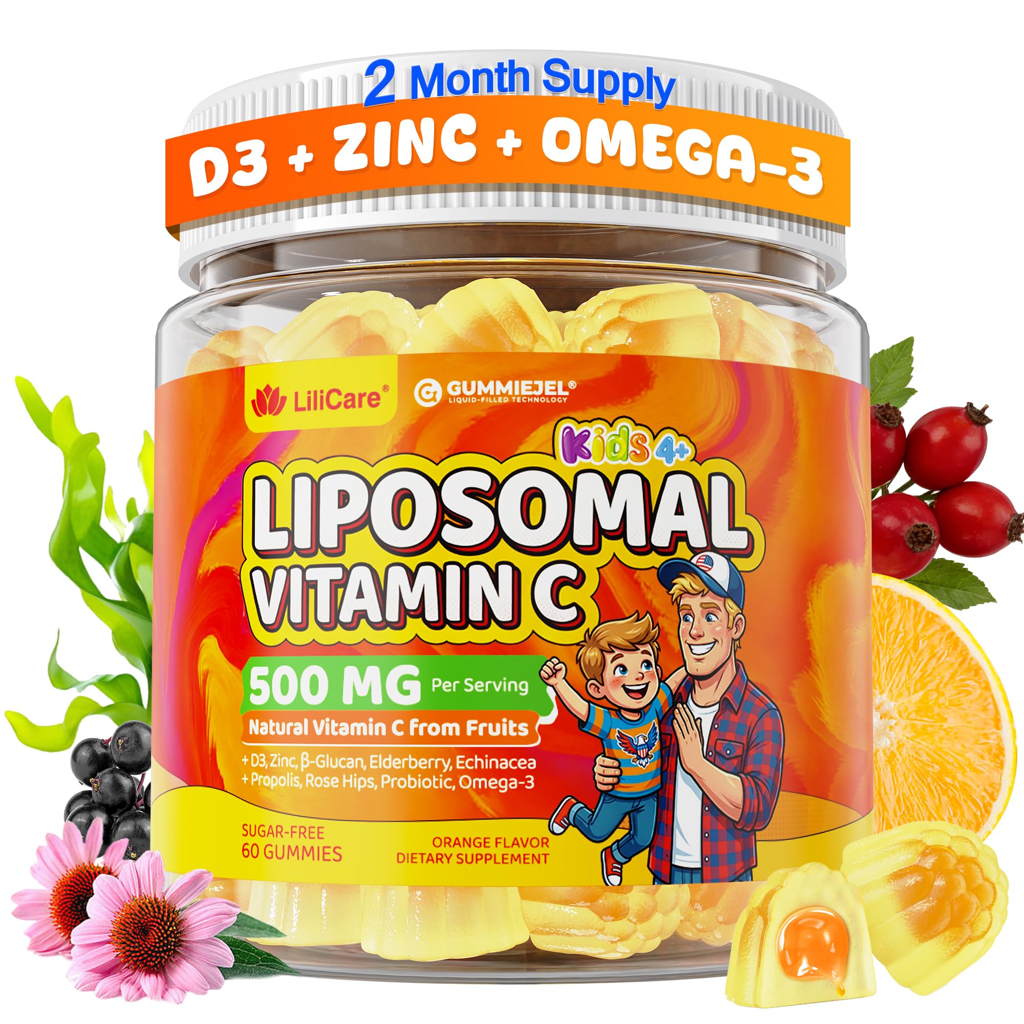LILICARE Vitamin C Gummies 200g front view