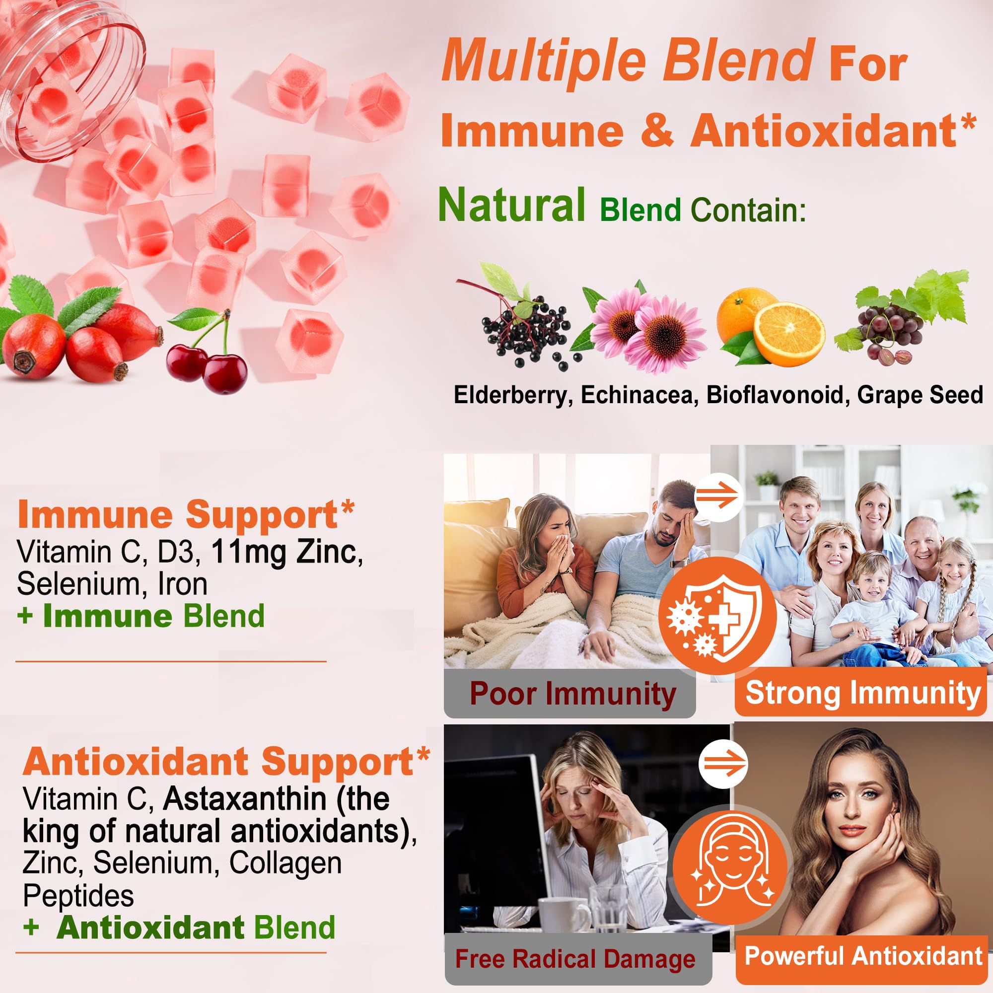 LILICARE Vitamin C Gummies 458g side view