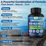 LILICARE Vitamin D3 K2 Calcium Softgels ingredients list