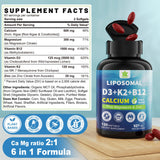LILICARE Vitamin D3 K2 Calcium Softgels side view
