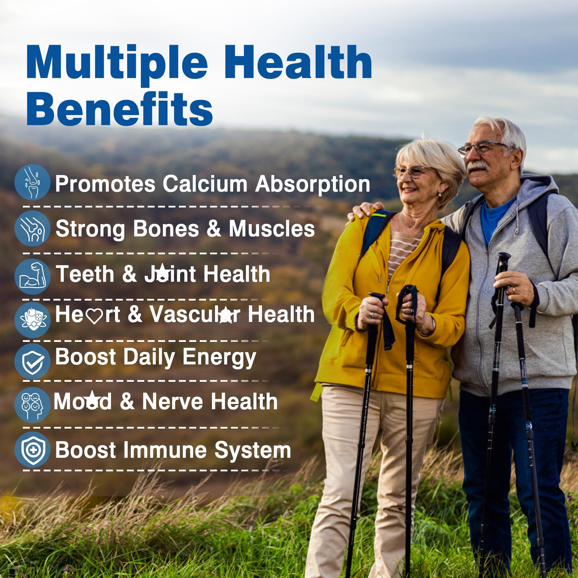 LILICARE Vitamin D3 K2 Calcium Softgels with measuring spoon