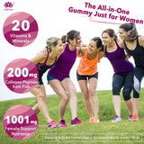 LILICARE Women's Multivitamin Gummies side view with nutritional information