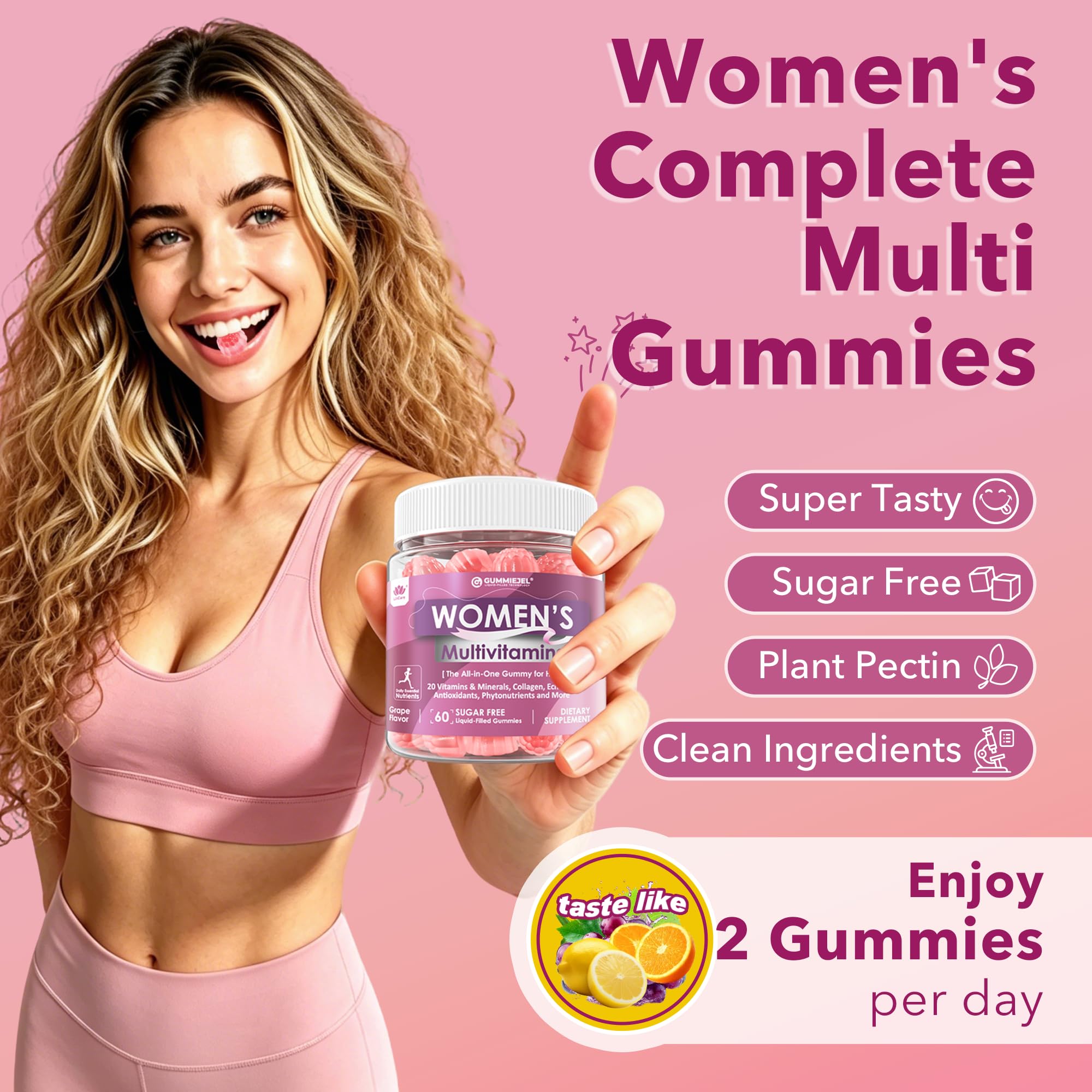 LILICARE Women's Multivitamin Gummies with a measuring spoon