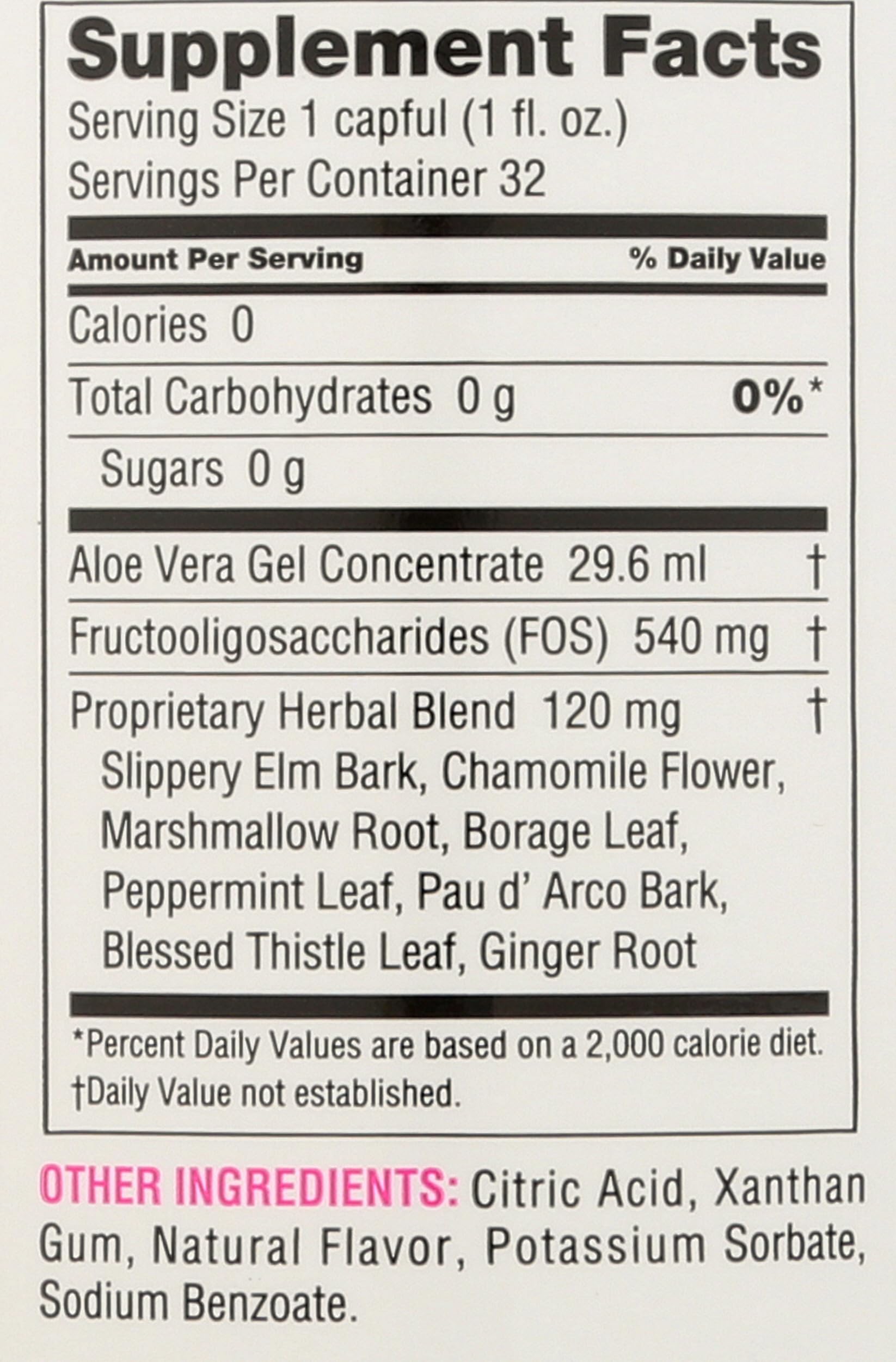 Lily Of The Desert Aloe 80 Organics Stomach Formula 32 Ounce packaging