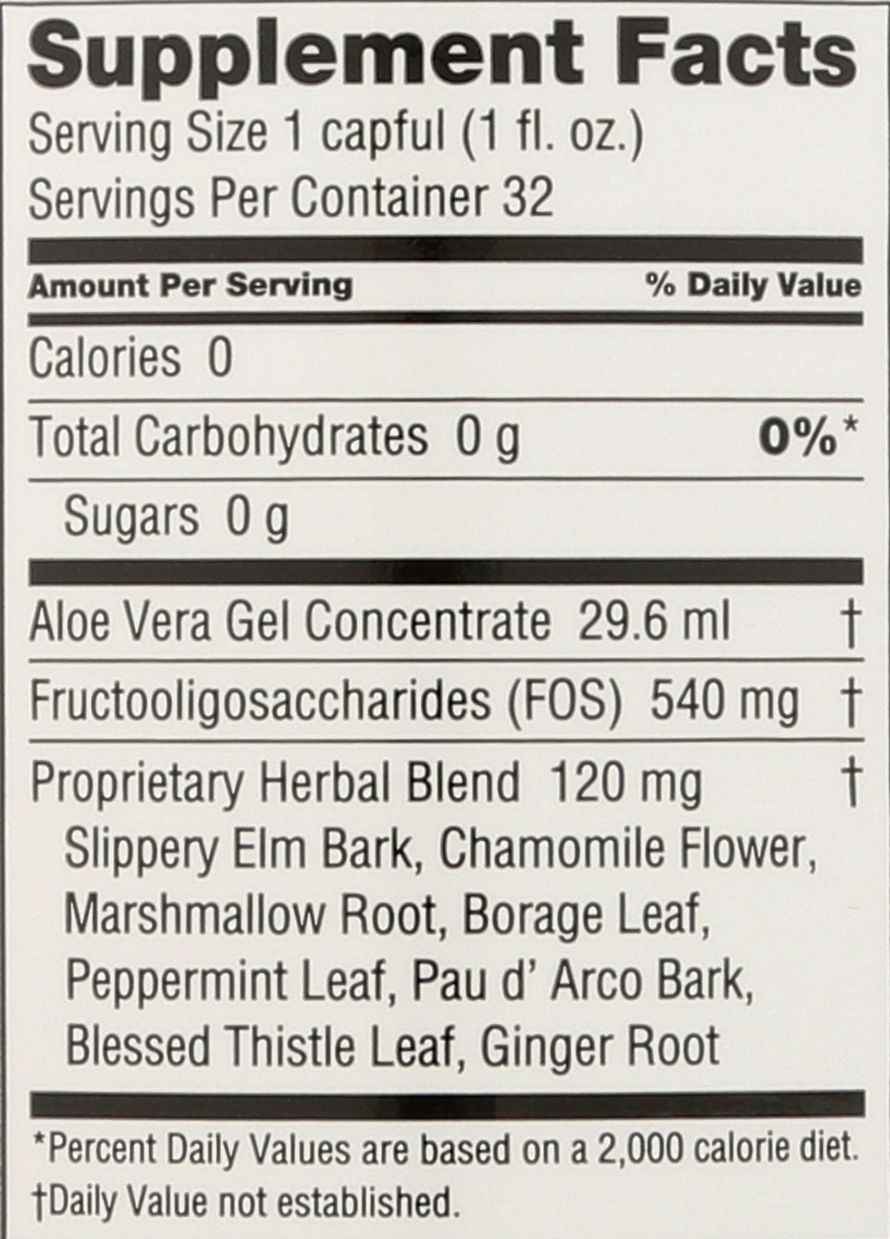 Lily Of The Desert Aloe 80 Organics Stomach Formula 32 Ounce side view