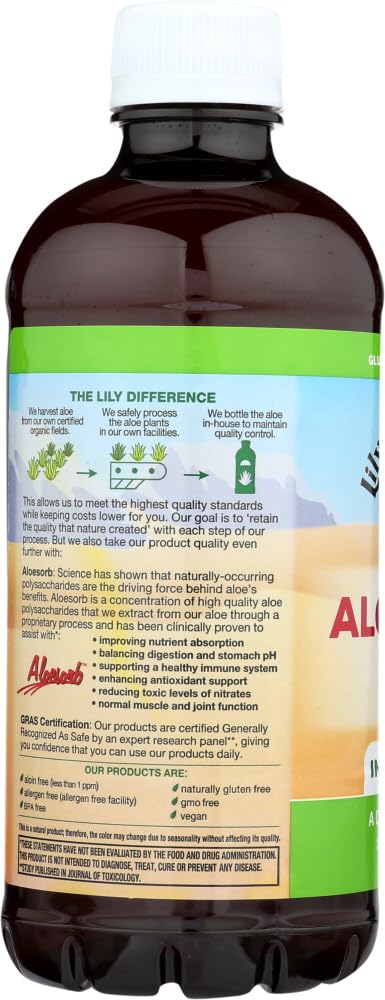 Lily Of The Desert Aloe Vera Gel 32 oz bottle side view