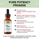 LIMELIGHT HERBALS Tick Formula Tincture 118g in a glass of water