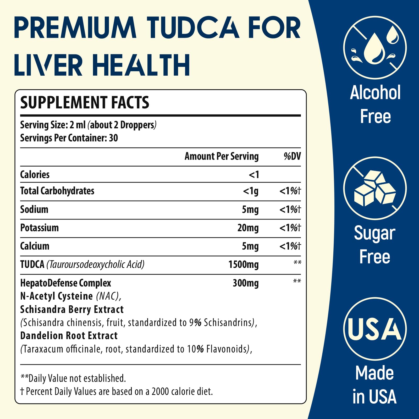 LimerenxLush TUDCA Liver Support Liquid Drops with a measuring spoon