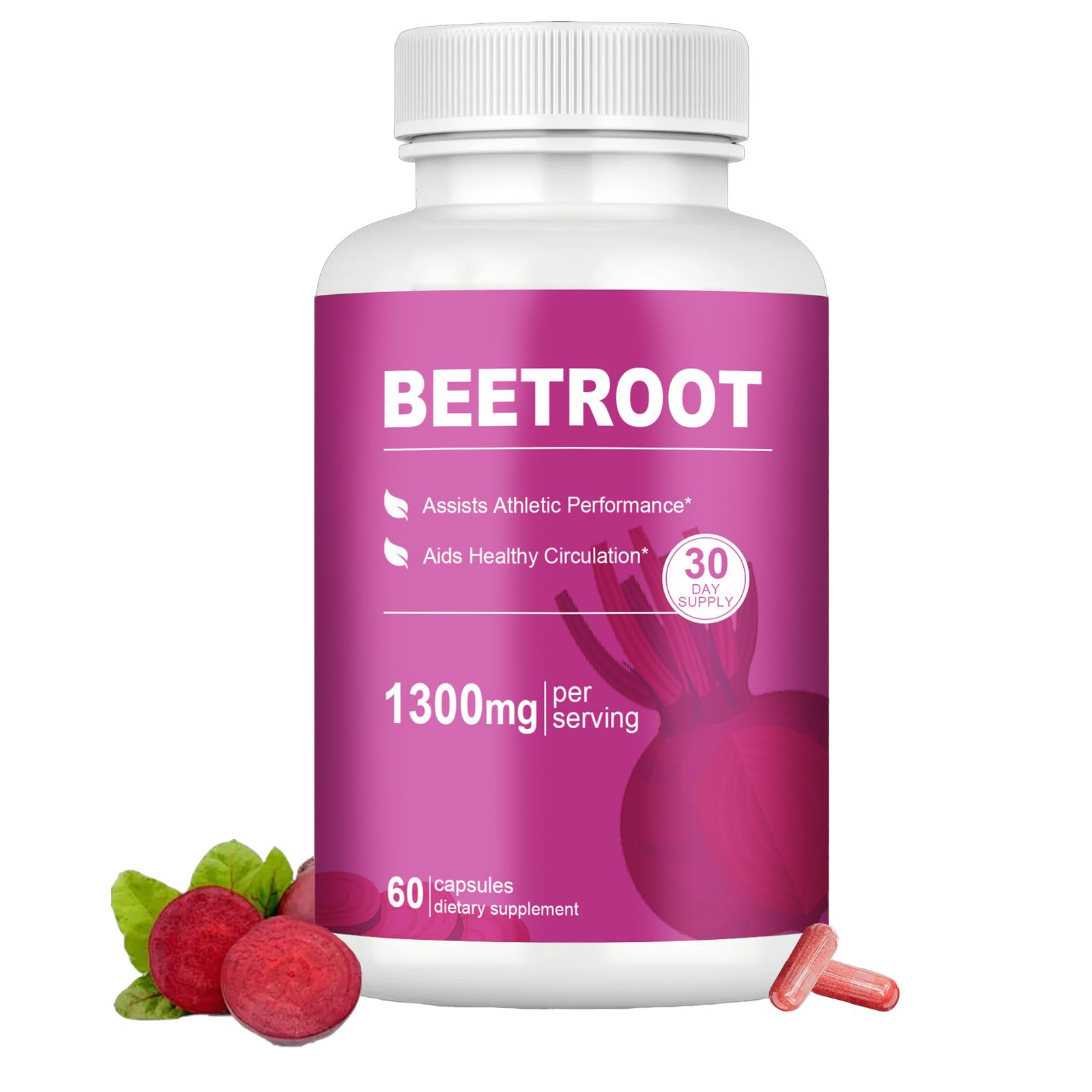 LIMYGOO Beet Root Capsules front view with packaging