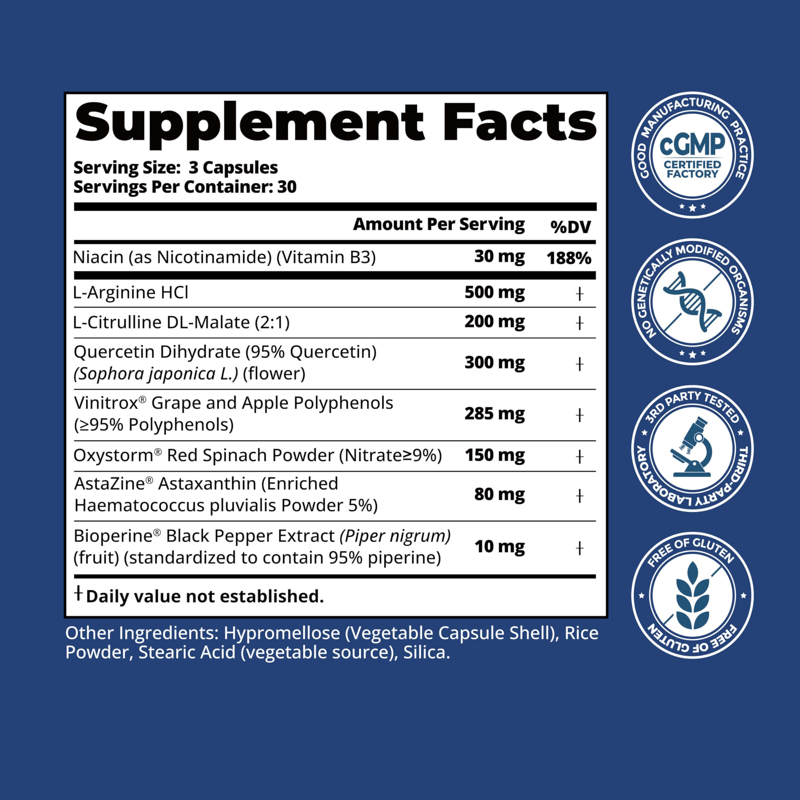 LincNutri L-Arginine Supplement with a glass of water
