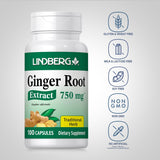 Lindberg Ginger Root Extract capsules on a wooden surface