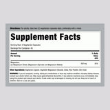 Lindberg Magnesium Supplement 118g back view with ingredient list
