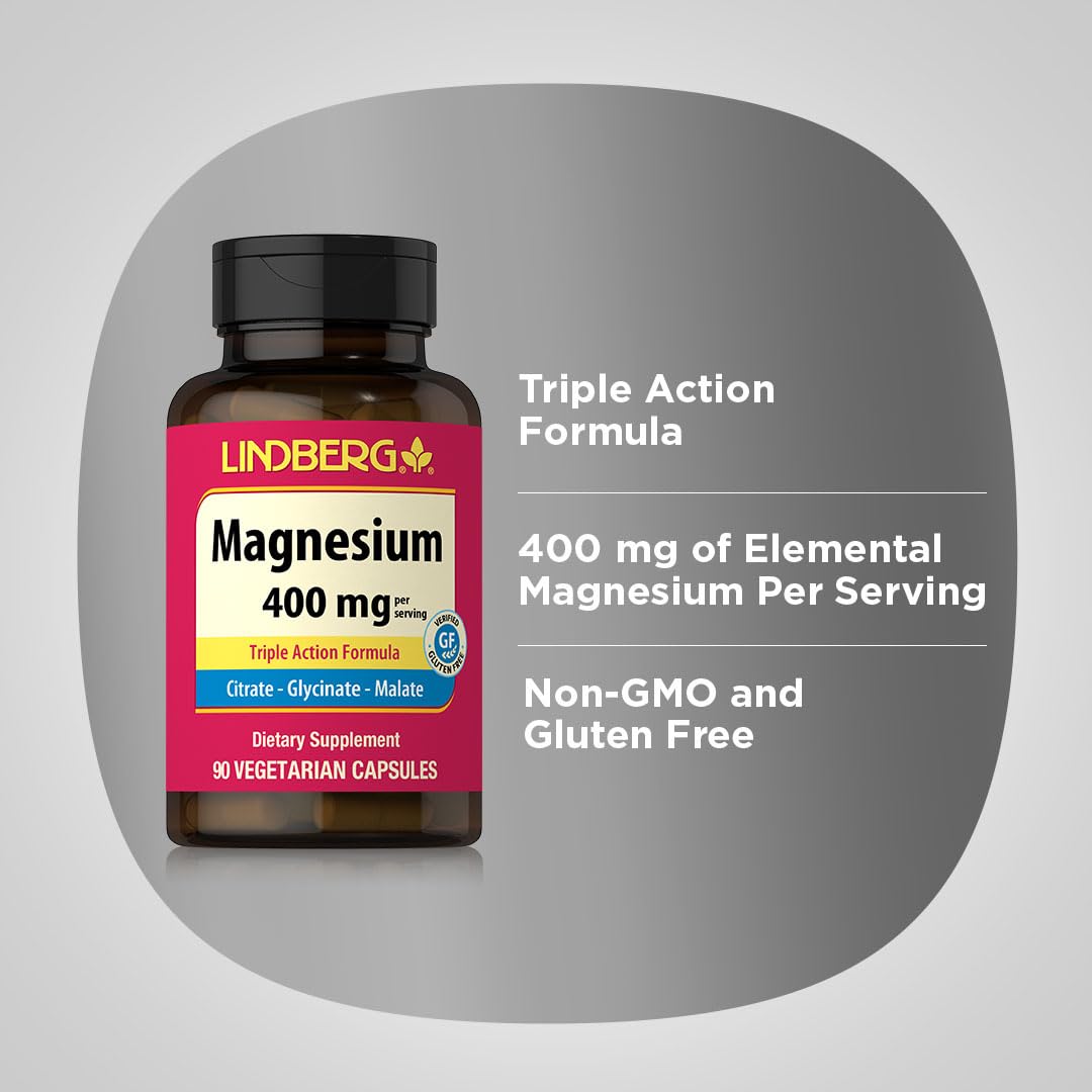 Lindberg Magnesium Supplement 118g packaging with label details